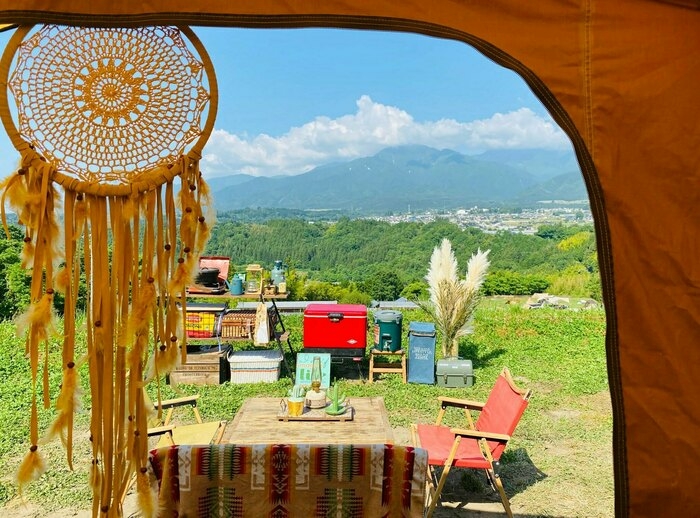 いなかの風キャンプ場からの景色