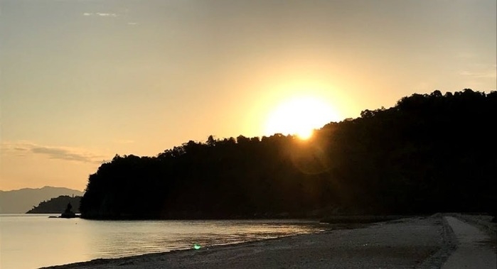 夕日の景色