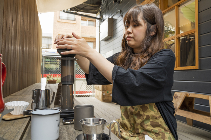 NORDISK CAMP SUPPLY STOREのカフェスペース