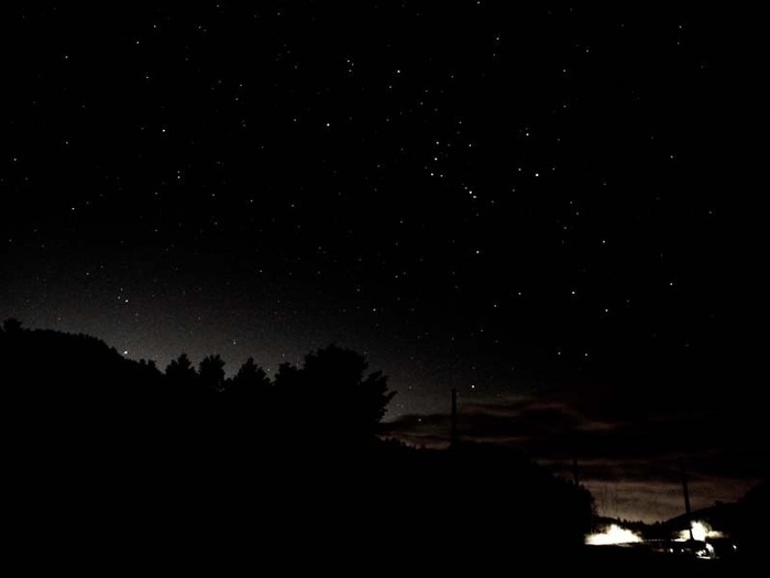 冬の夜空の星