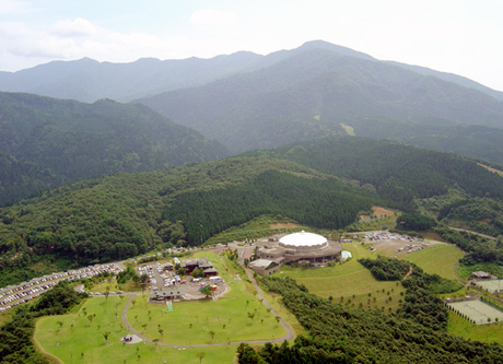 太平山リゾート公園を上から眺めたところ
