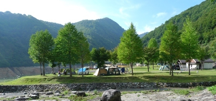 桂湖オートキャンプ場の様子