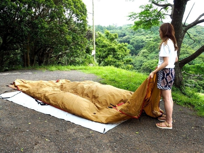 トンネルテントの立て方