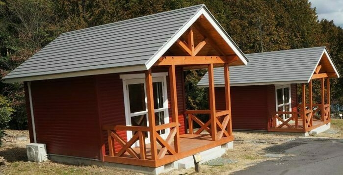 たけべの森公園のバンガロー