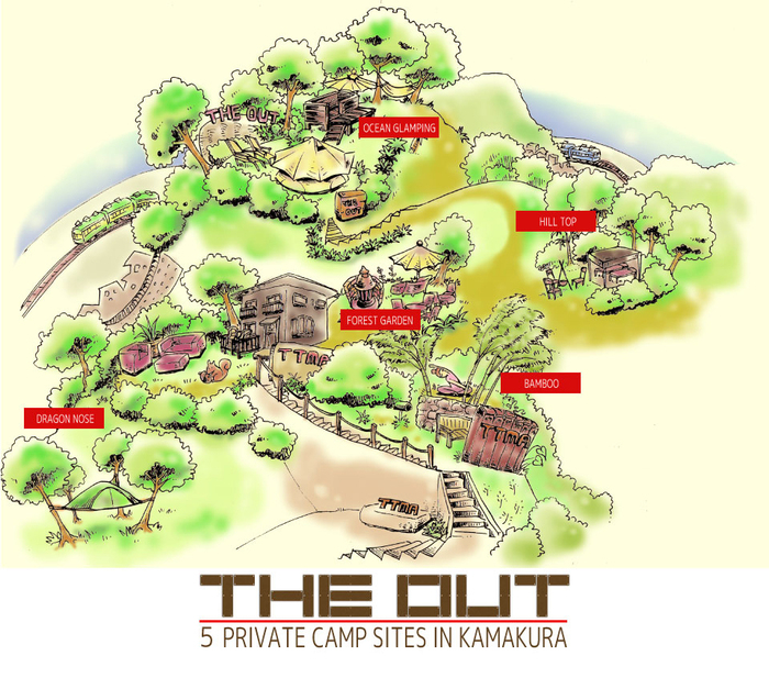 THE OUT 鎌倉のキャンプ場マップの画像