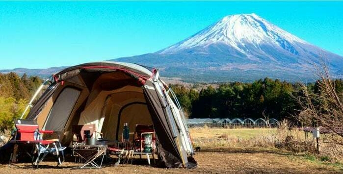 富士ヶ嶺おいしいキャンプ場のサイトの様子