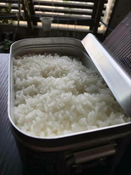 メスティンで炊飯したお米