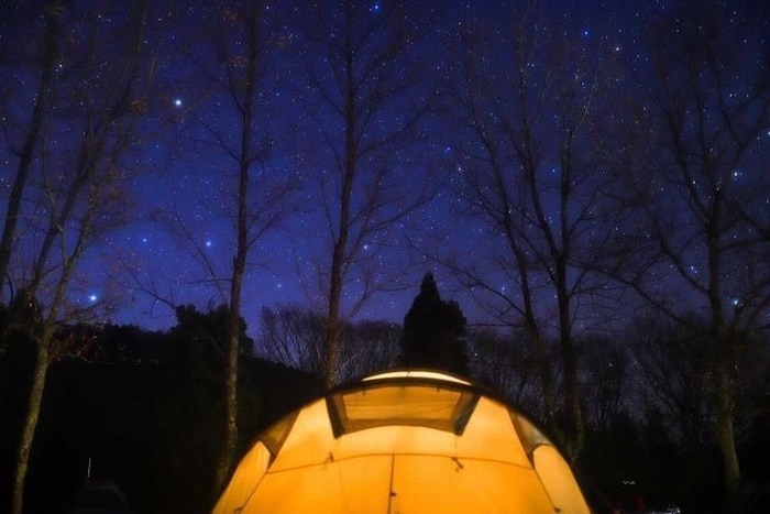 テントと星空