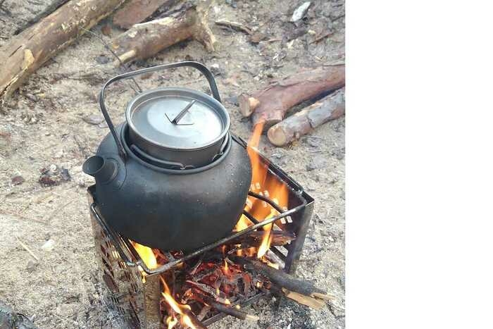 コーヒーを温めている様子