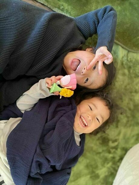 子どもたち テント内
