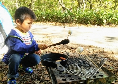 子供のアウトドア料理
