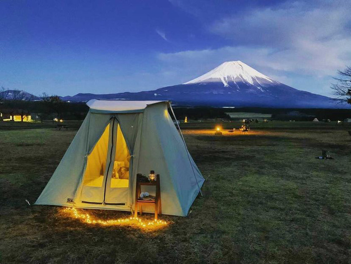 富士山とヴィンテージテント