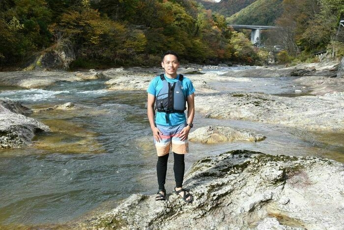 川に入る際の恰好