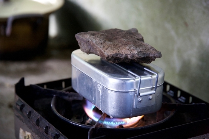 メスティン炊飯の風景