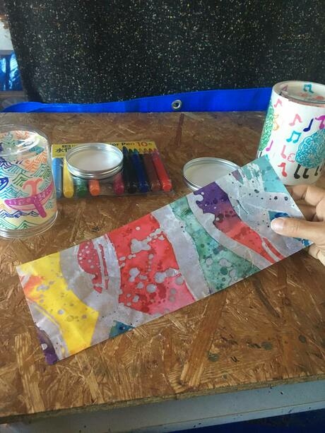 ねぶた風ランタン作り