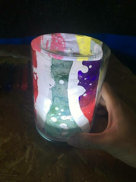 ねぶた風ランタン作り