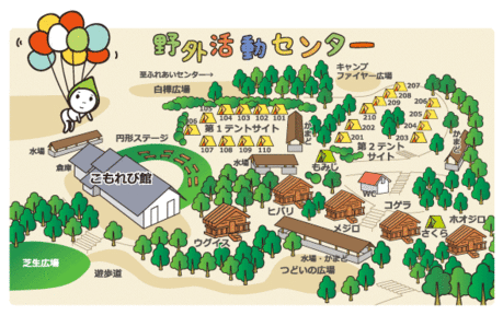 生駒山麓公園のマップ