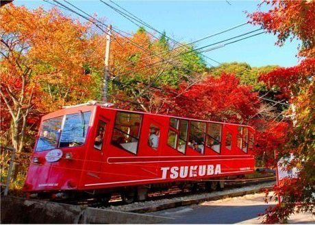 筑波山のケーブルカー「もみじ」