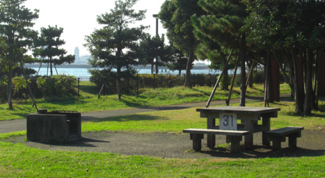 城南島海浜公園のBBQスポット