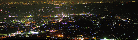 くりのきキャンプ場から見える夜景