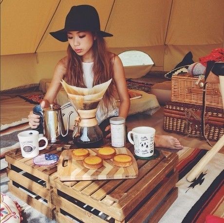 人気インスタグラマーyuriexx67さんのコーヒーピクニックの様子