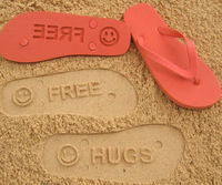 freeとメッセージが書けるFlip Sidezのビーチサンダル