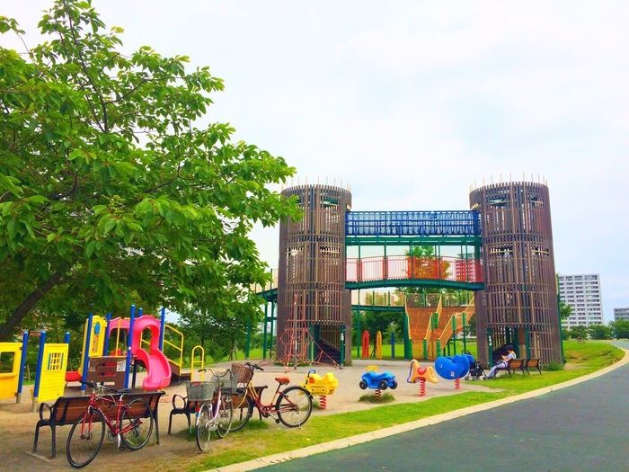 汐入公園のアスレチック