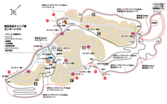 無印良品南乗鞍キャンプ場内のマップ