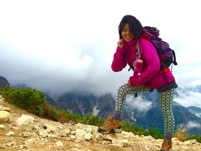 登山終了後のカナコさん