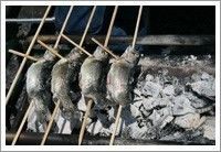 釣った魚の塩焼き