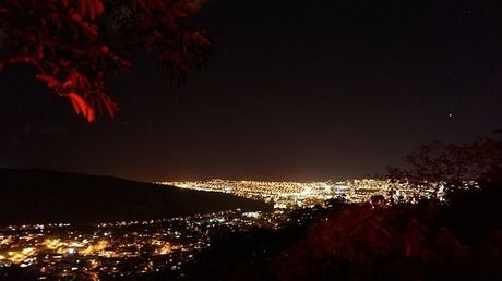 山梨県八代ふるさと公園から見た夜景