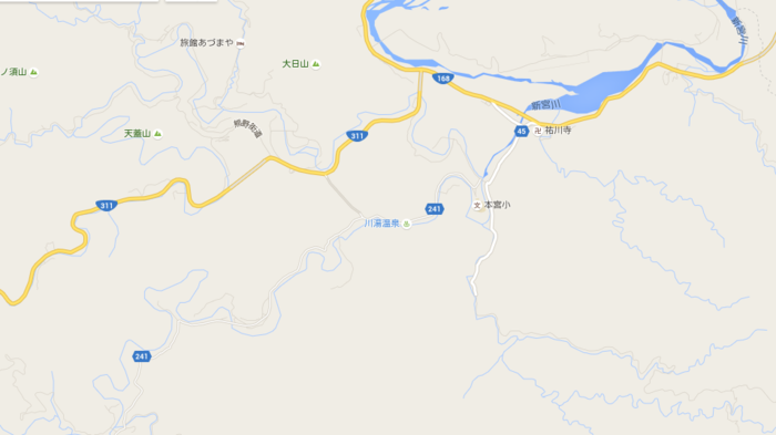 川湯温泉の地図