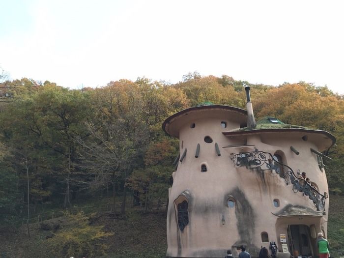 あけぼの子どもの森公園のムーミンの世界観の建物