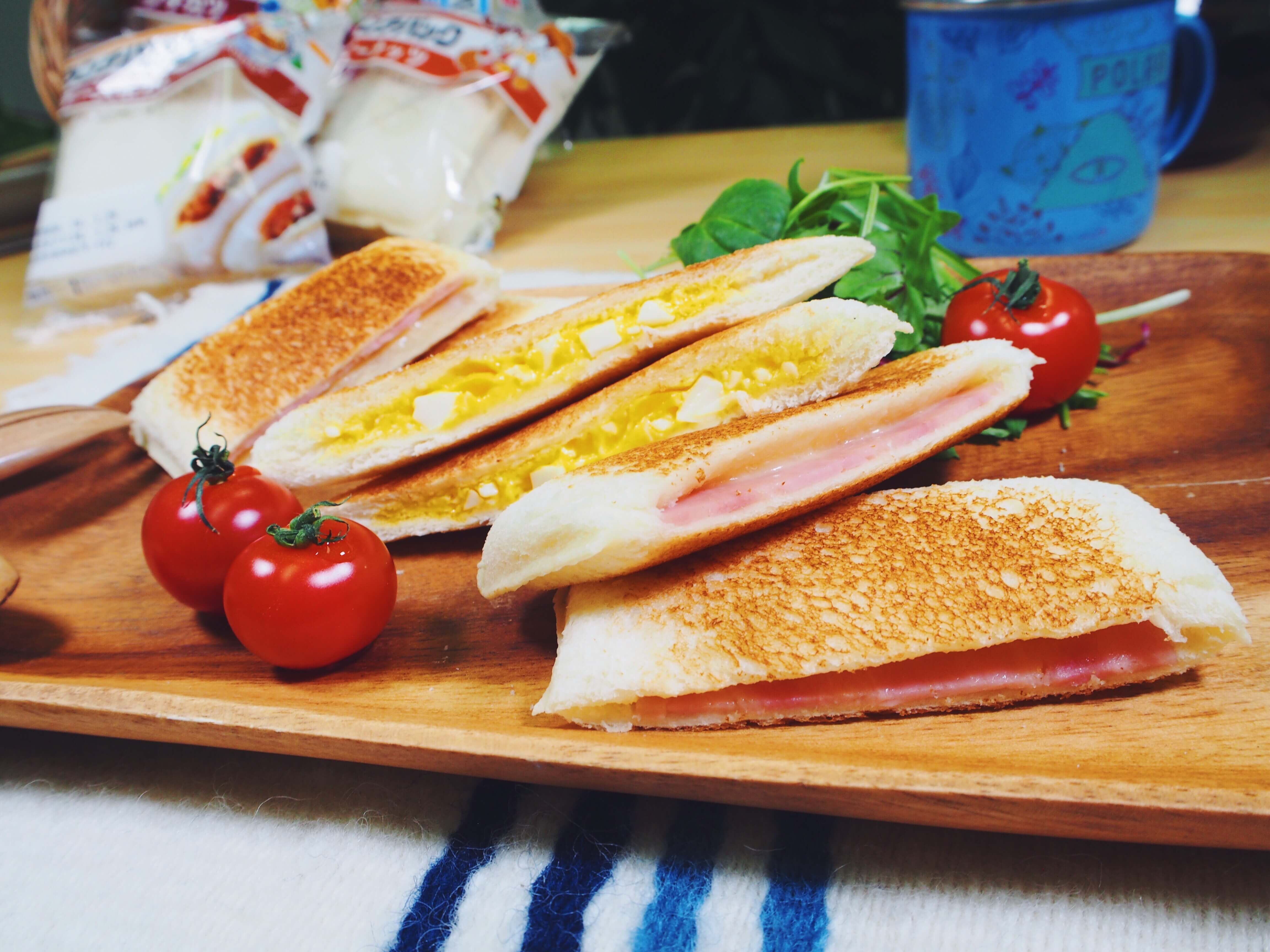 ランチパックで簡単ホットサンドの写真