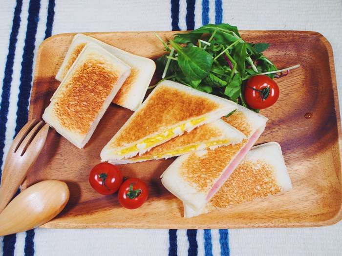 ランチパックで作った簡単ホットサンド