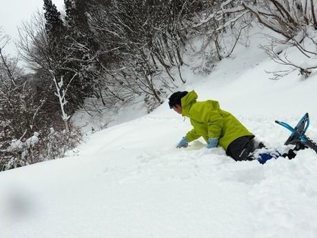 美方高原ウィンターフェスティバルのプチ登山の様子