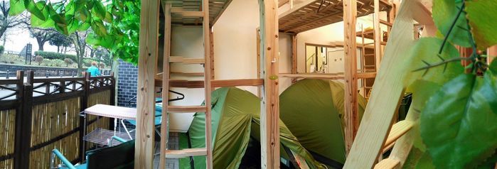 宿泊する場所の内観