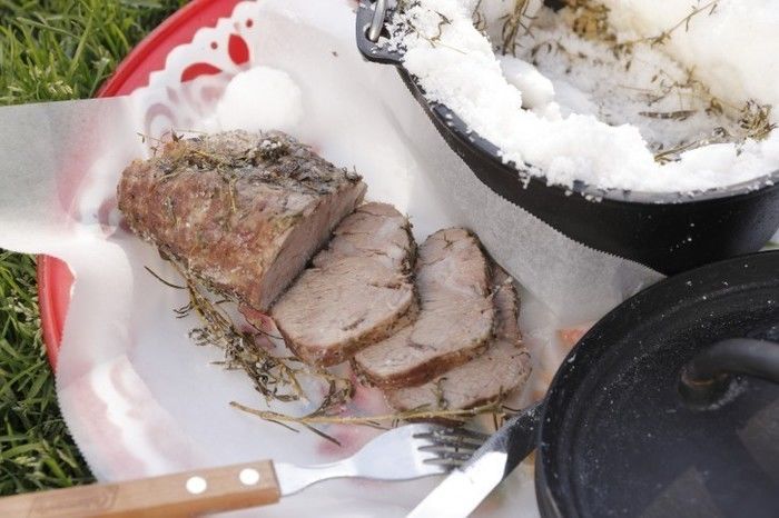 塩釜蓋のハーブ包み