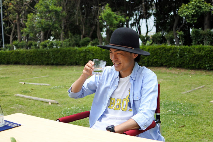 日本酒を飲むたけだバーベキューさん