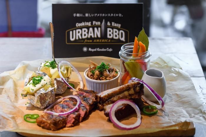 URBAN BBQ Cafeで食べることが出来る アーバンバーベキュー3種盛り
