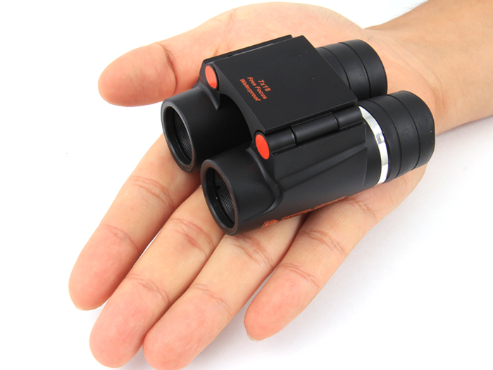 手のひらに乗ったドッペルギャンガーアウトドアのFREE FOCUS BINOCULAR