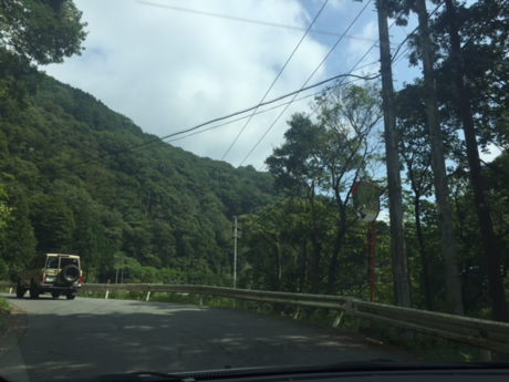 ウェルキャンプ西丹沢の道中の山道