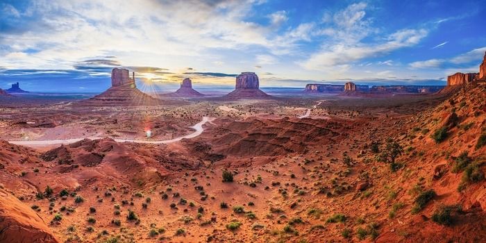 アメリカの南西部の景色