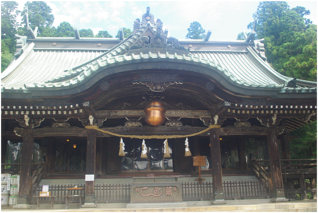 筑波山の神社の景観