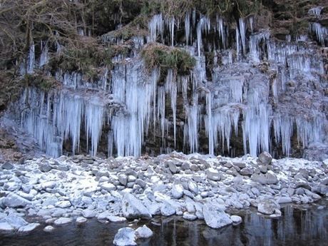 三十槌の氷柱