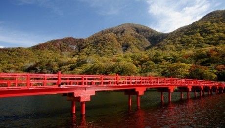 群馬県、赤城山にかかる橋