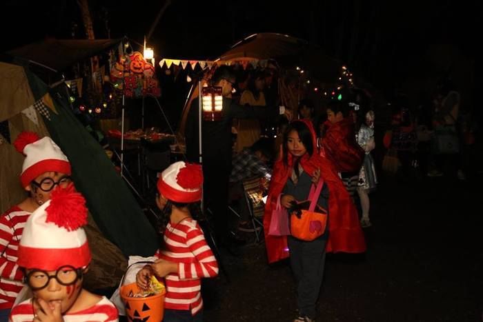 赤城山オートキャンプ場のハロウィンフェスタで仮装した子供