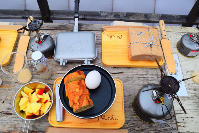 リッケの調理器具とランチ