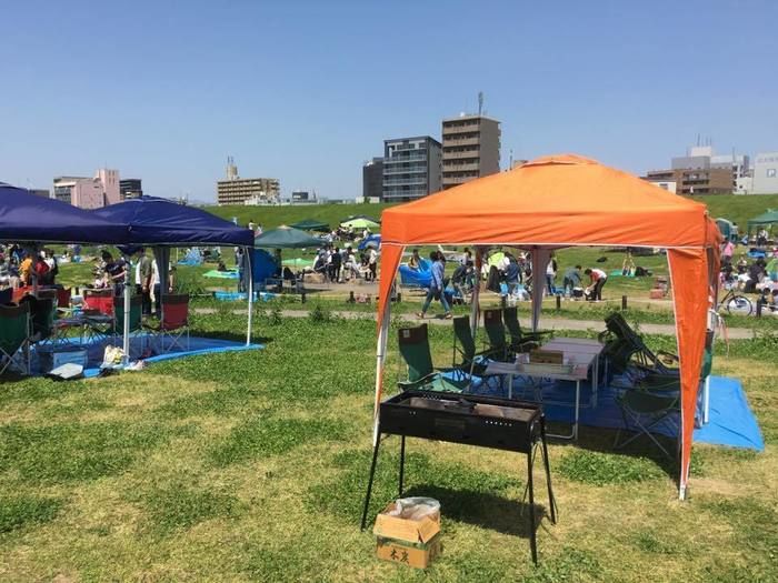 川河川公園 西中島地区の河川敷