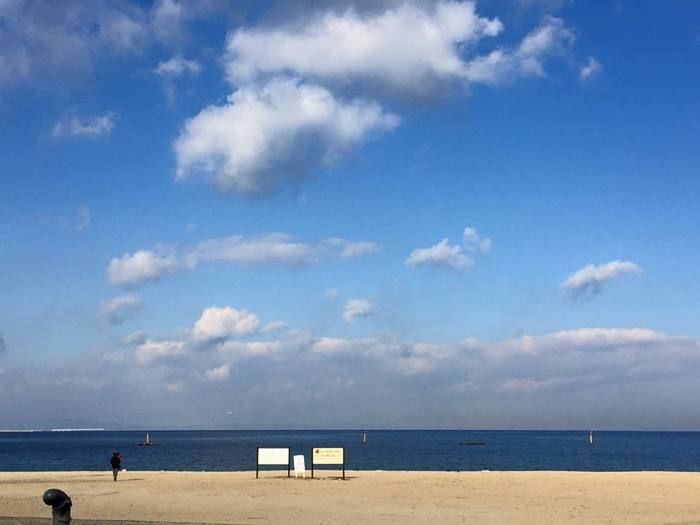 二色の浜公園の海岸沿い